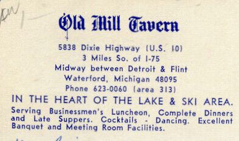 Cascade Motel (Olde Mill Inn on the Lake) - Old Mill Tavern